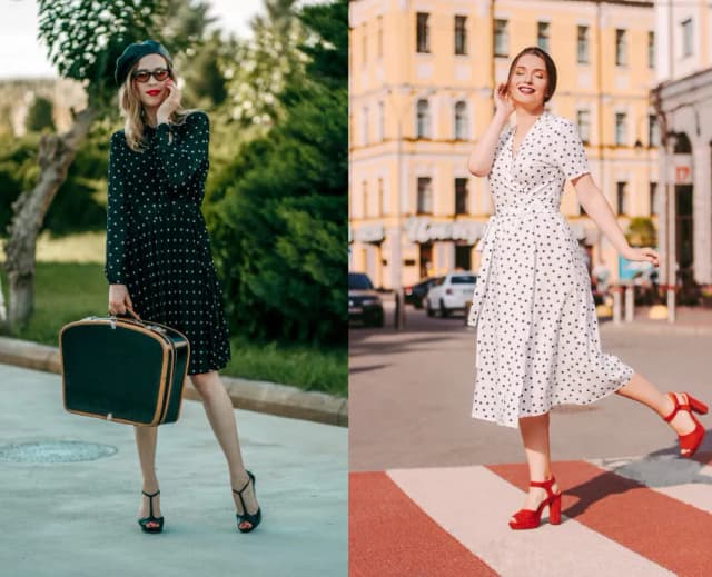 Jak stylowo dobrać dodatki do sukienki w groszki - porady Jak stylowo dobrać dodatki do sukienki w groszki - porady
