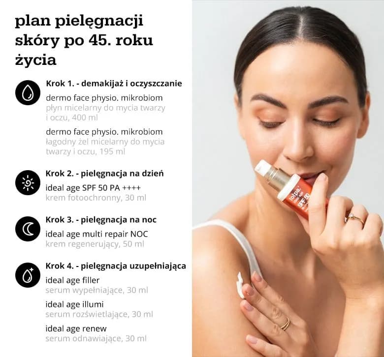 Skuteczna pielęgnacja cery po 45 roku życia - sprawdzone metody Skuteczna pielęgnacja cery po 45 roku życia - sprawdzone metody