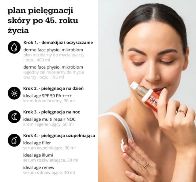 Skuteczna pielęgnacja cery po 45 roku życia - sprawdzone metody Skuteczna pielęgnacja cery po 45 roku życia - sprawdzone metody